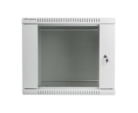 LANBERG Szafa instalacyjna wisząca 19'' 9U 600X450mm szara (drzwi szklane) WF01-6409-10S - 455390 - zdjęcie 2